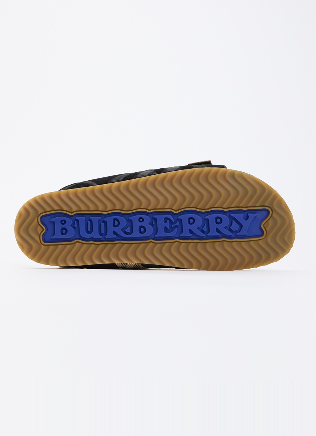 Burberry Urchin sandaal van kalfssuède met ruitdessin - detail 4 zwart
