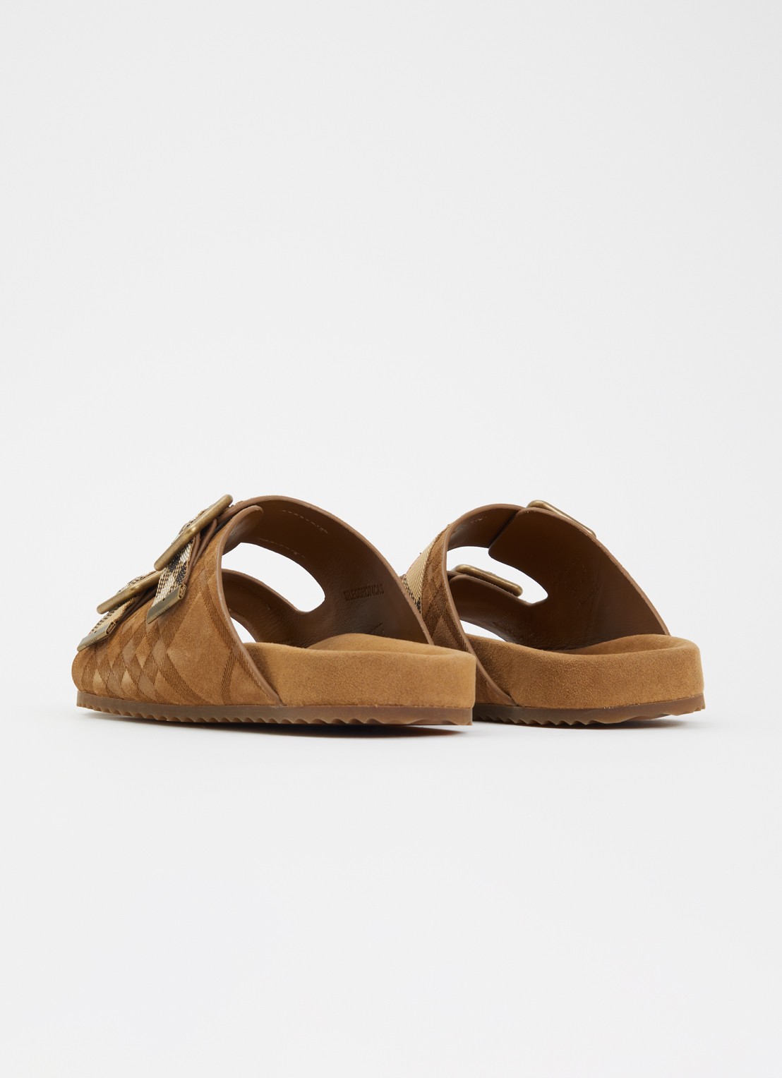 Burberry Urchin slipper van suède - achterkant naturel