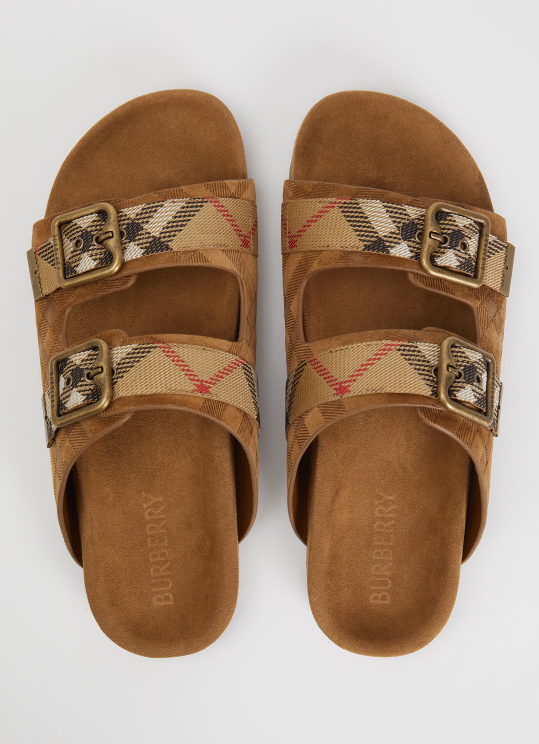 Burberry Urchin slipper van suède - detail 4 naturel