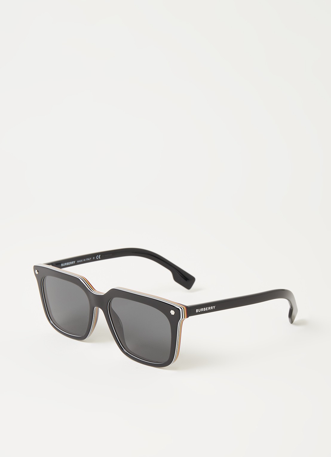 Burberry Wayfarer zonnebril BE4337 - voorkant 3 zwart