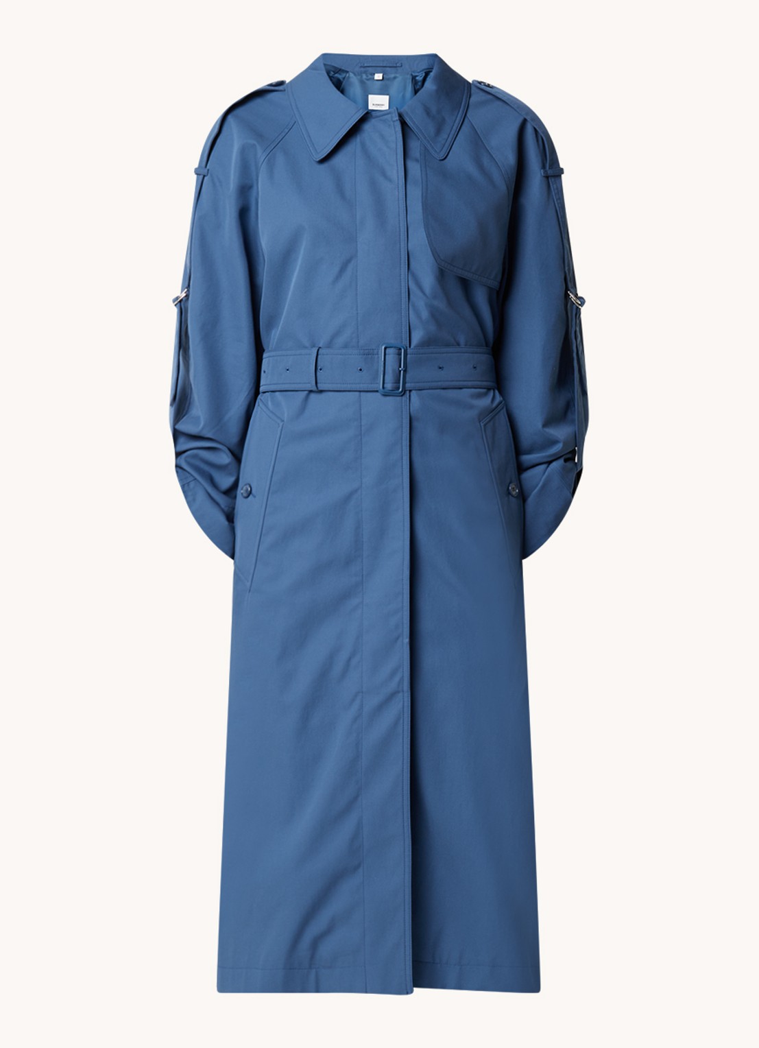 Burberry Whitmore trenchcoat met ceintuur  - voorkant 4 petrol