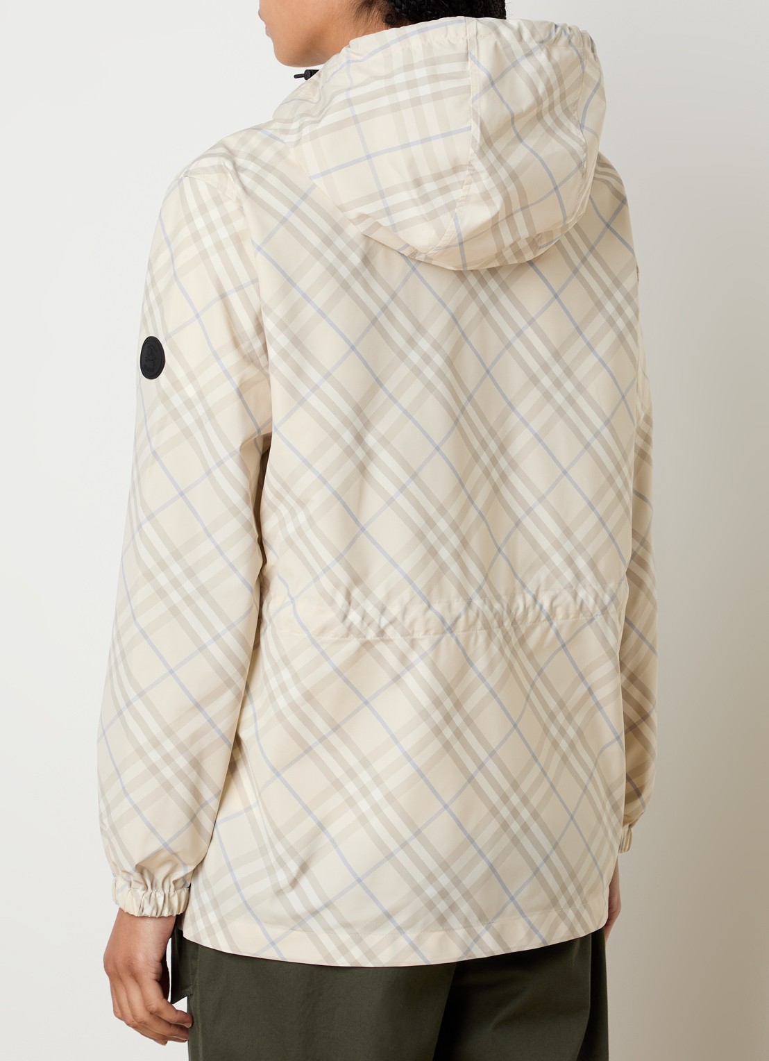 Burberry Windjack met ruitdessin - achterkant beige