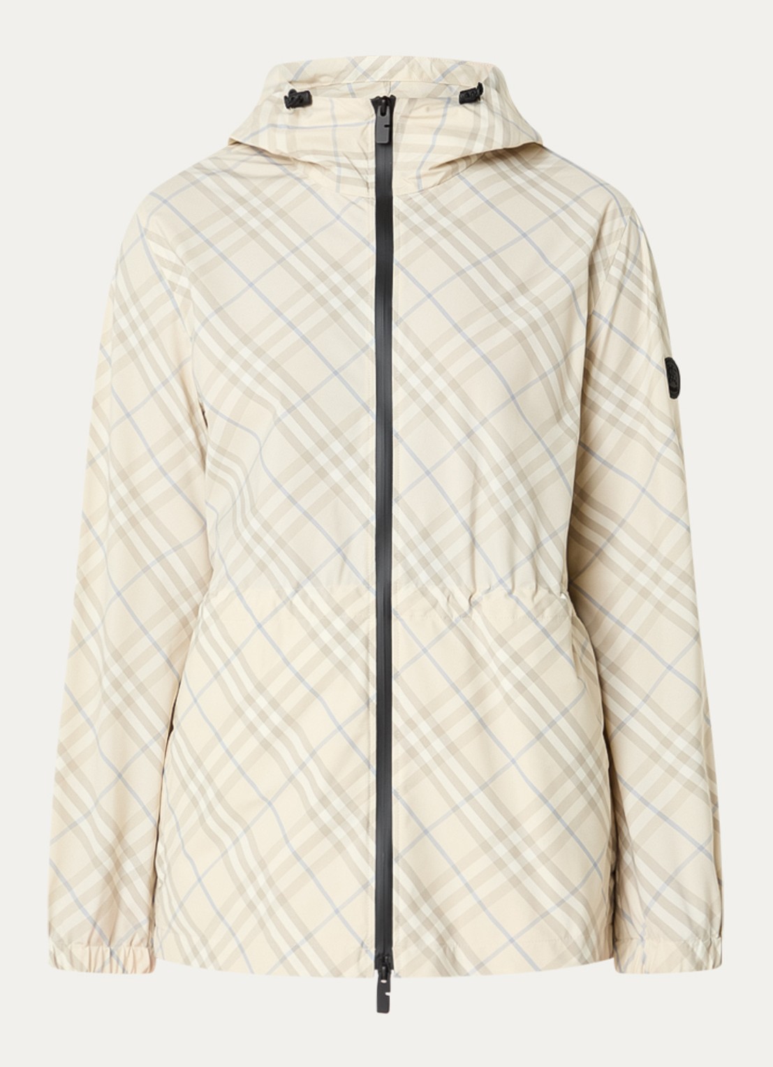 Burberry Windjack met ruitdessin - voorkant beige