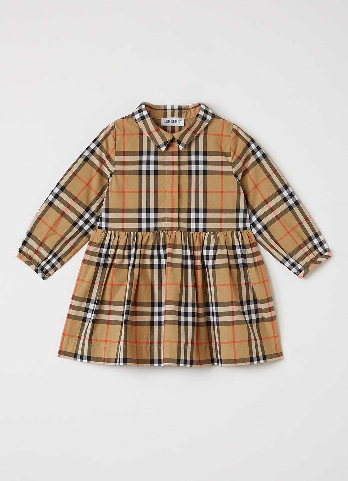 Burberry Winifred jurk met ruitdessin - voorkant 2 camel