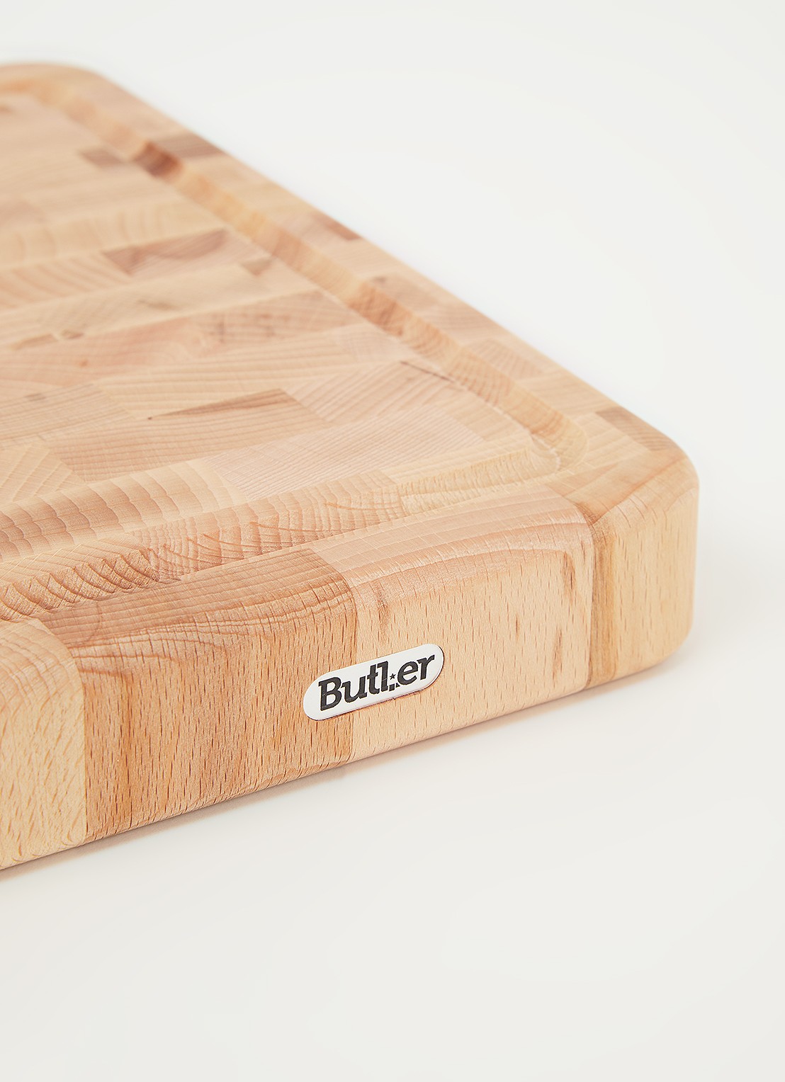 Butler Beuk snijplank 40 x 30 cm - detail lichtbruin