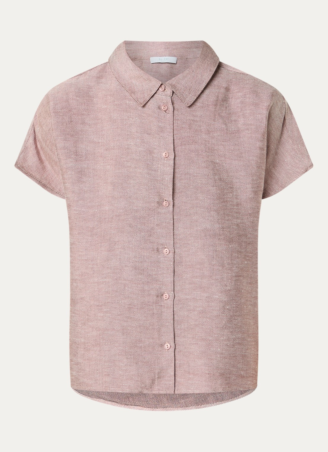 by-bar Barley blouse met gemêleerd dessin - voorkant 3 oudroze