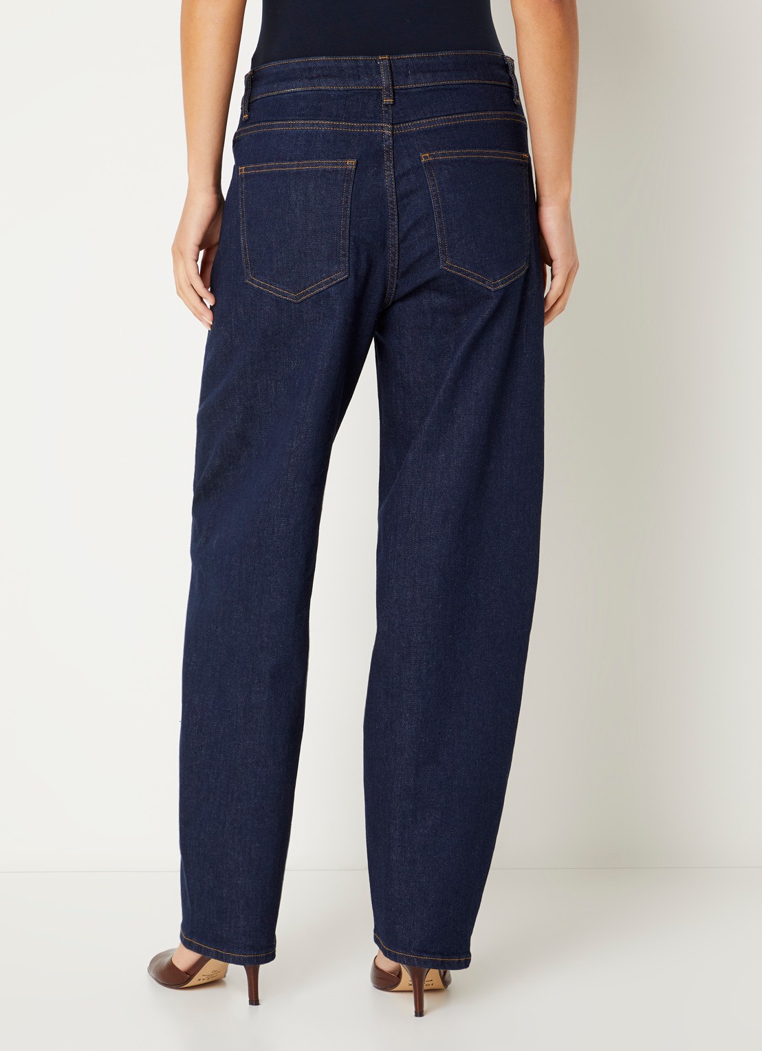 by-bar Begum high waist balloon fit jeans met donkere wassing - achterkant 5 jeans
