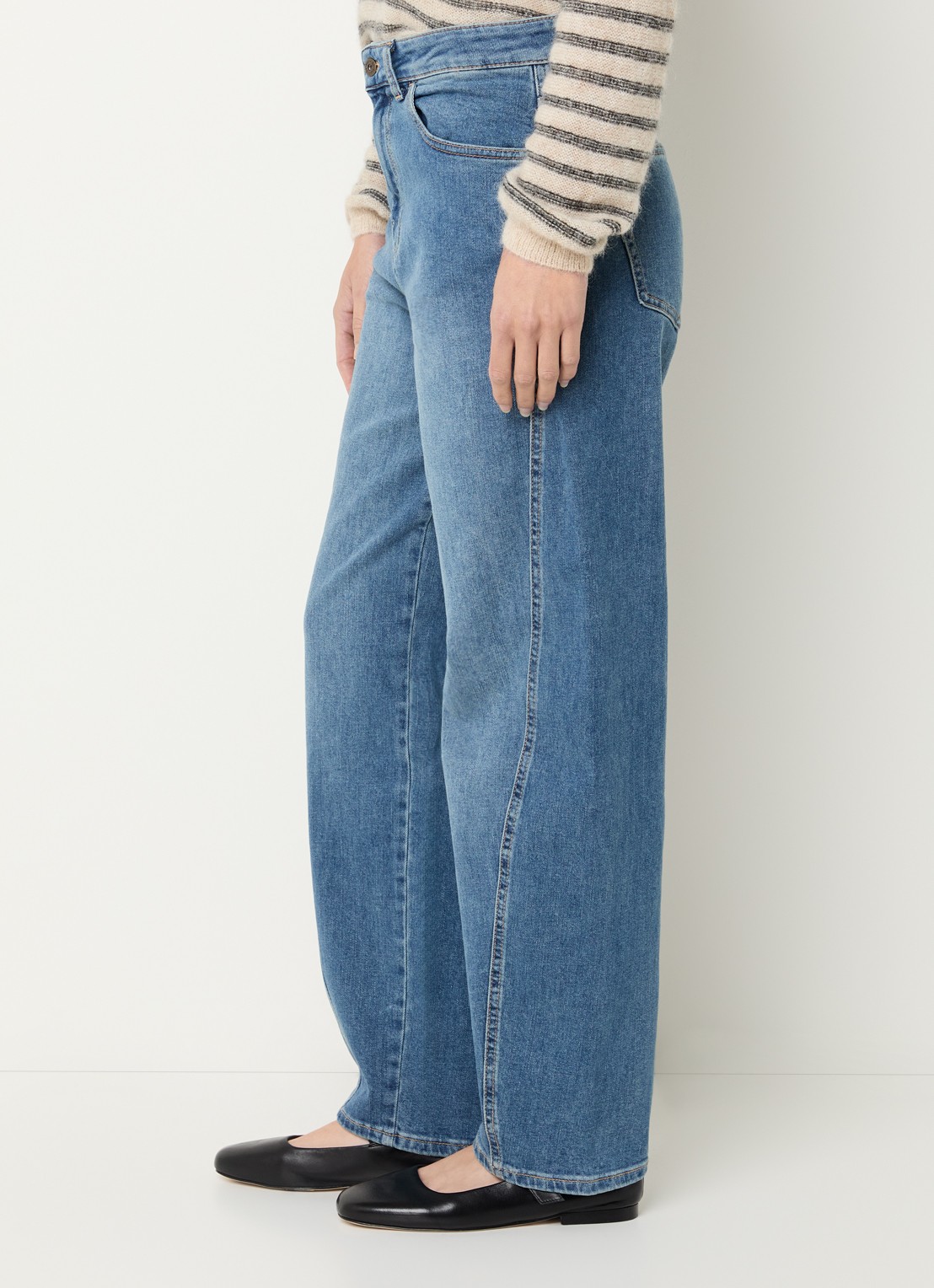by-bar Begum high waist loose fit jeans met medium wassing - detail 3 indigo