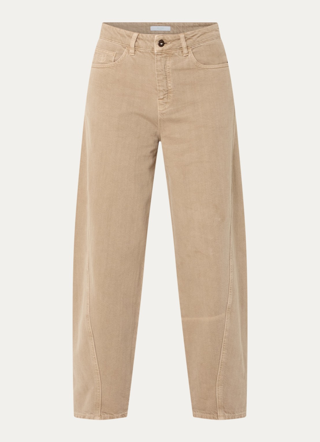 by-bar Begum high waist straight leg jeans met gekleurde wassing - voorkant zand
