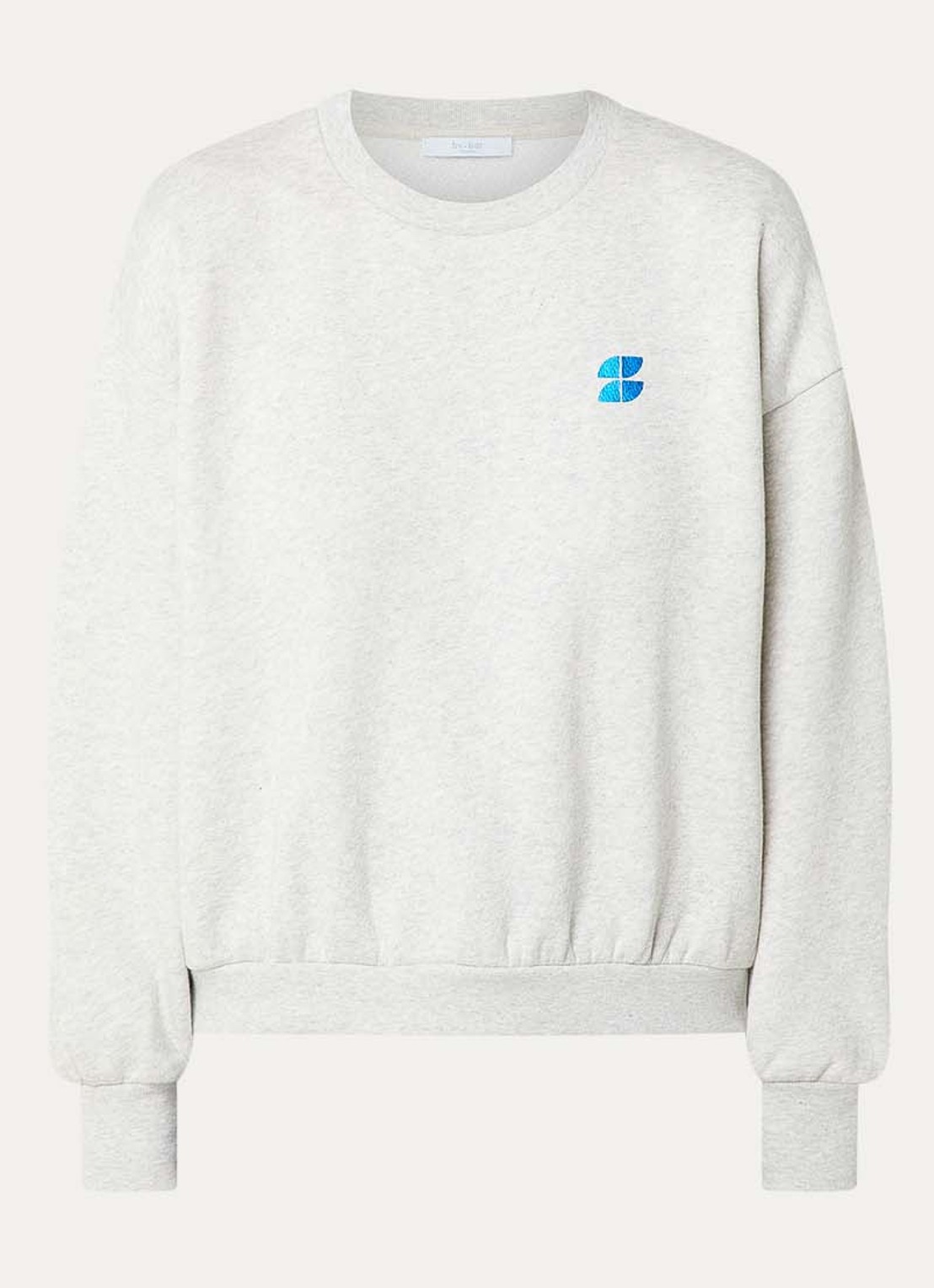 by-bar Bibi sweater met front- en backprint - voorkant 2 grijsmele