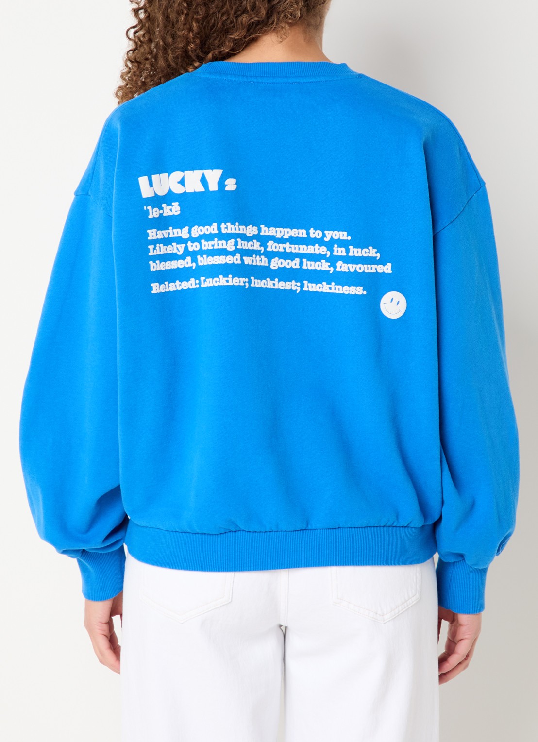 by-bar Bibi sweater met front- en backprint - detail 3 blauw