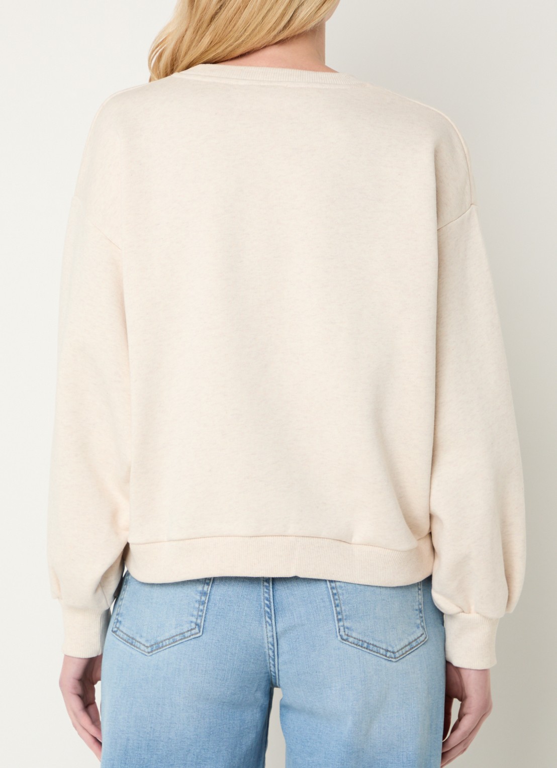 by-bar Bibi sweater met logo - achterkant 4 creme