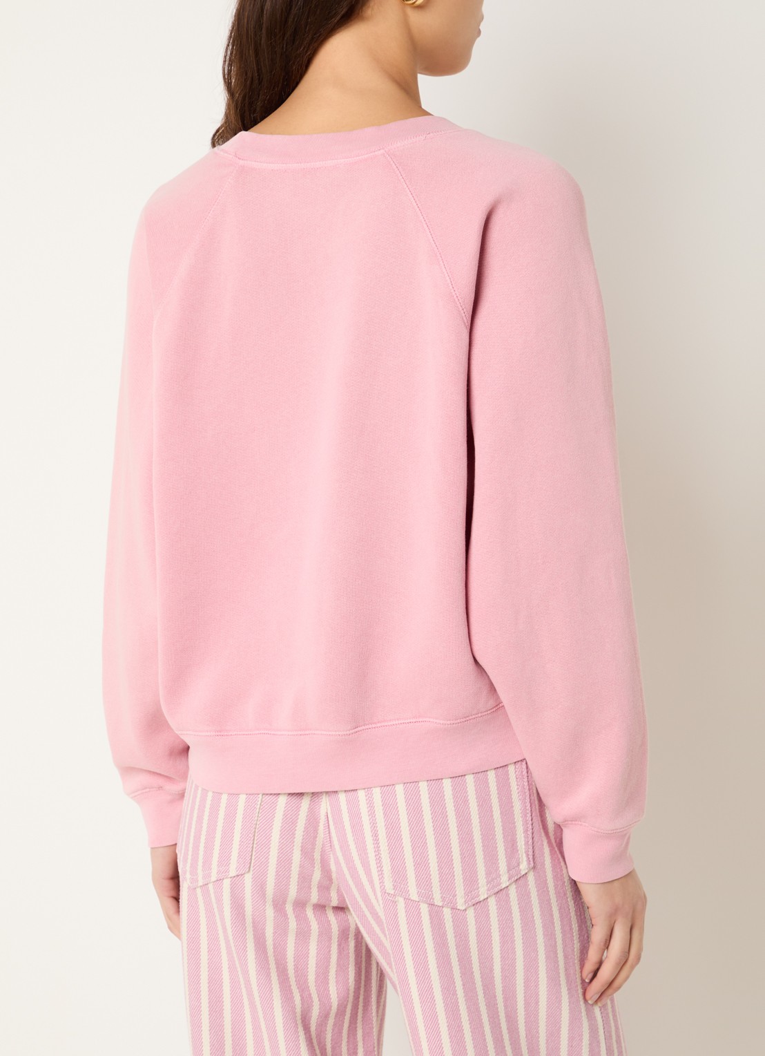by-bar Carrie sweater met borduring - achterkant roze