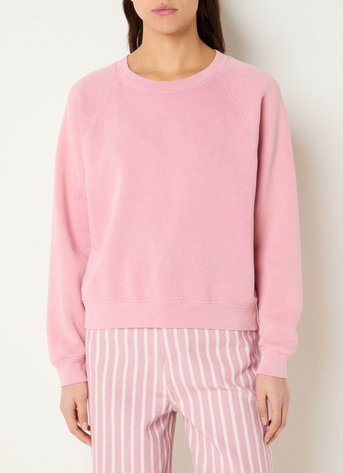 by-bar Carrie sweater met borduring - detail 4 roze