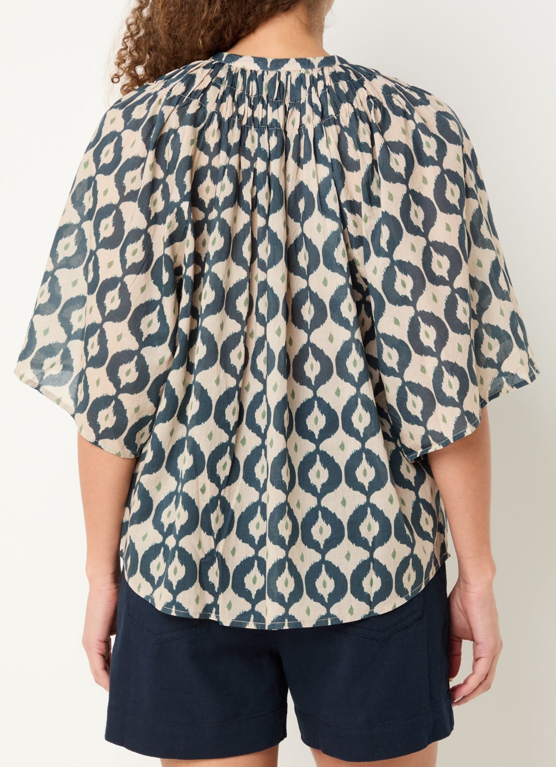 by-bar Este tuniek met print - achterkant donkerbeige