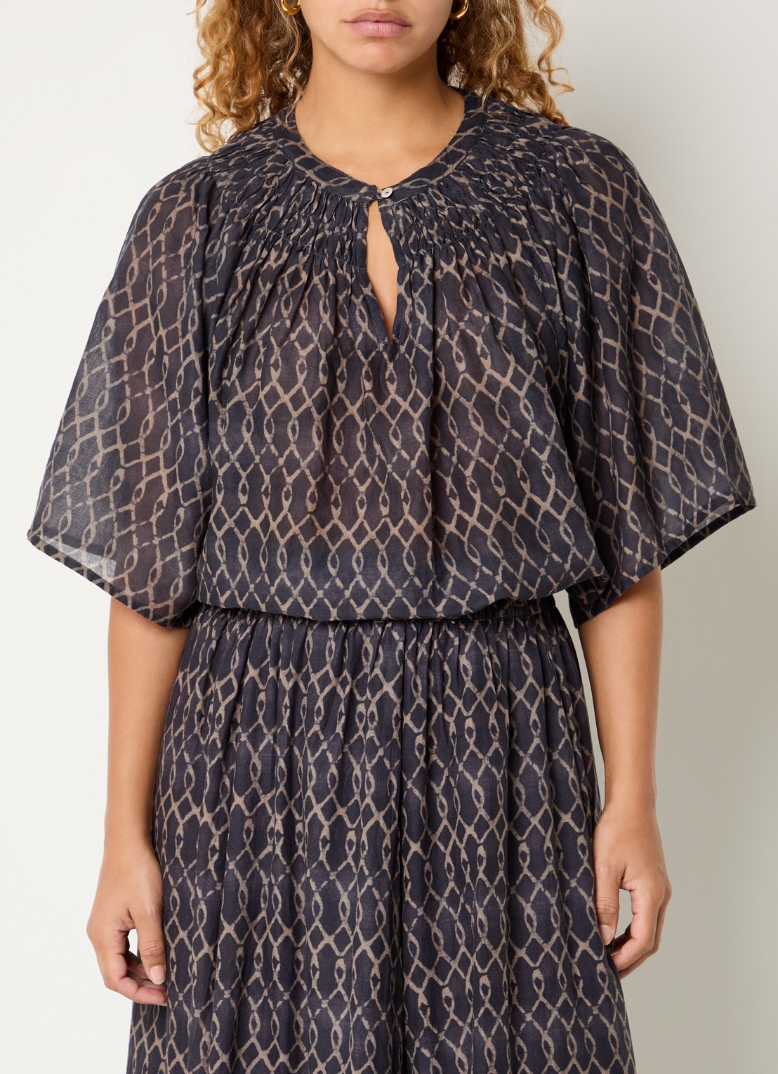 by-bar Este tuniek met print - detail 4 antraciet
