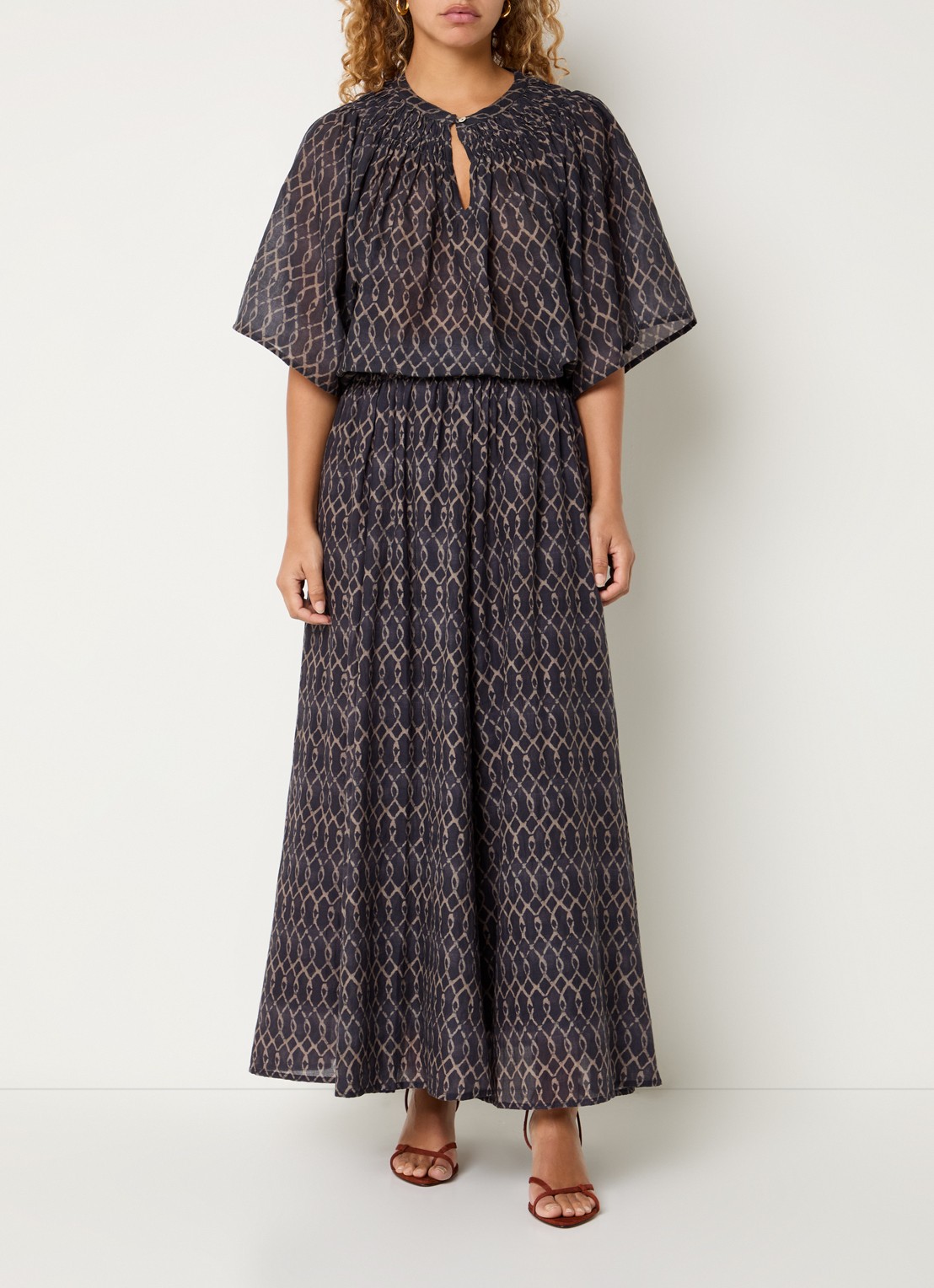 by-bar Este tuniek met print - voorkant 2 antraciet