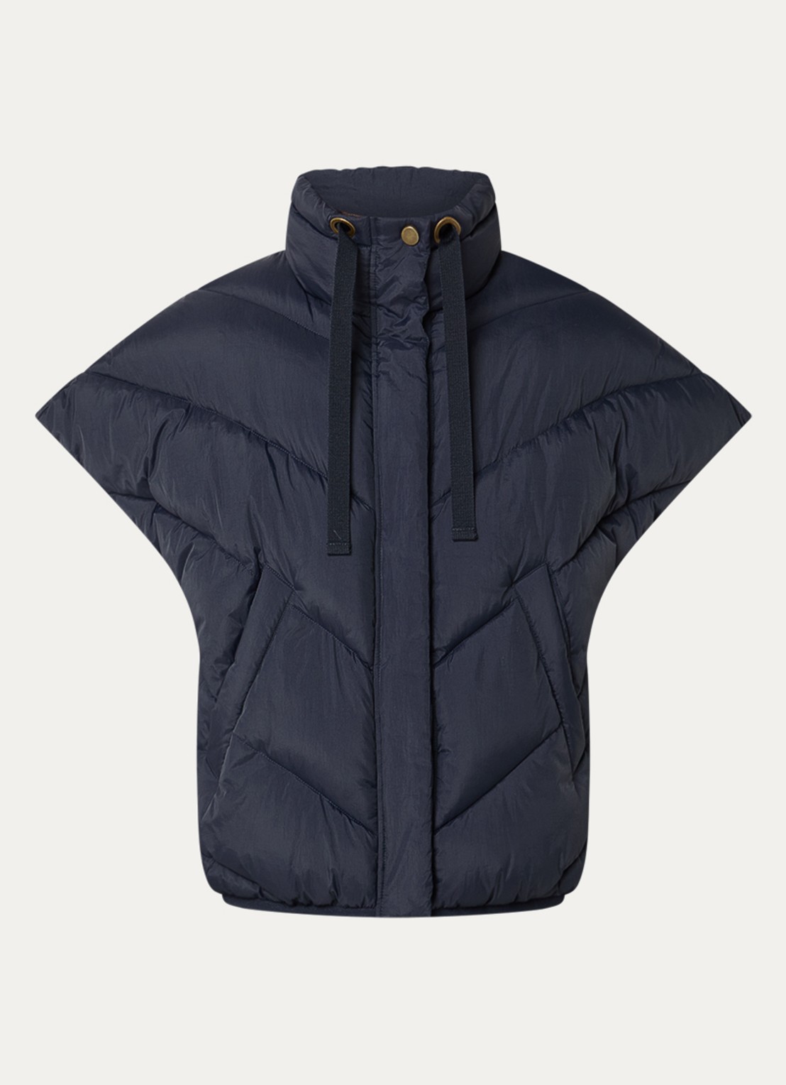 by-bar Franky bodywarmer met steekzakken - voorkant 2 donkerblauw
