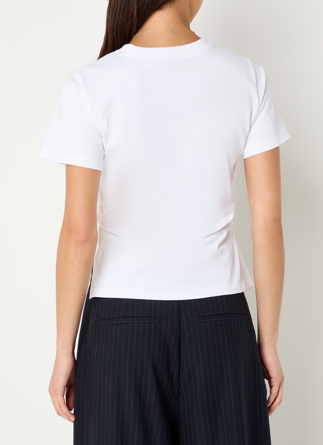 by-bar Freja T-shirt met split - achterkant 4 wit