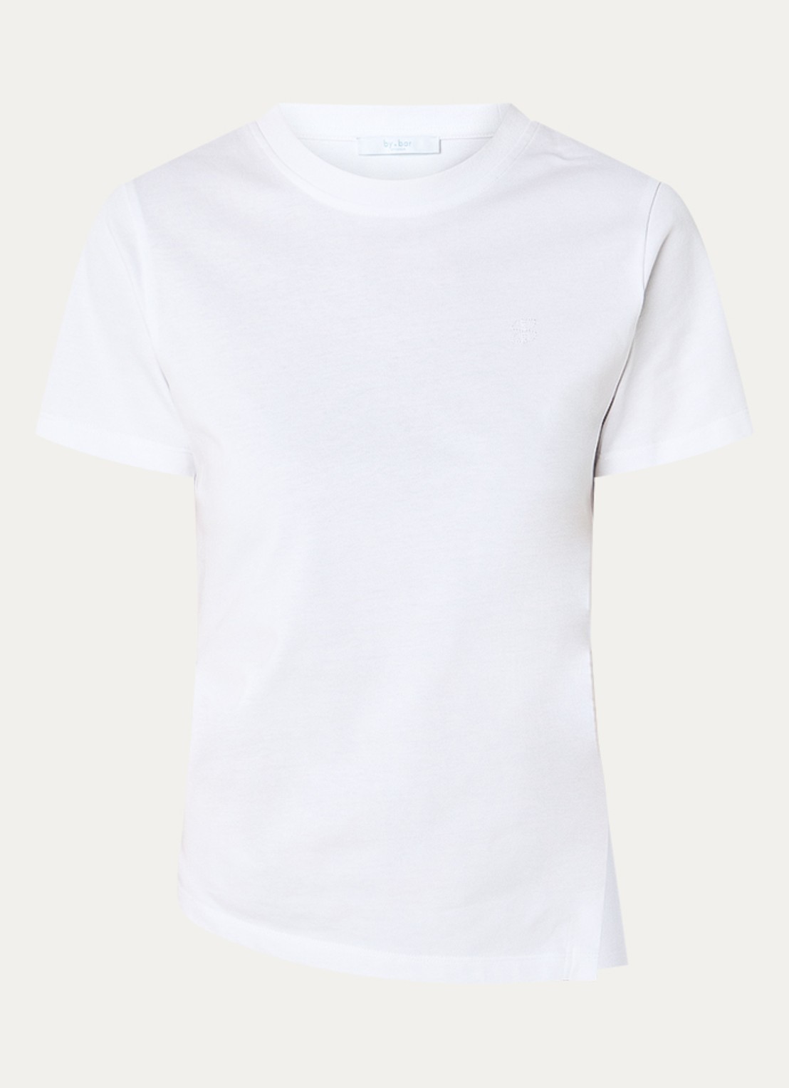 by-bar Freja T-shirt met split - voorkant wit
