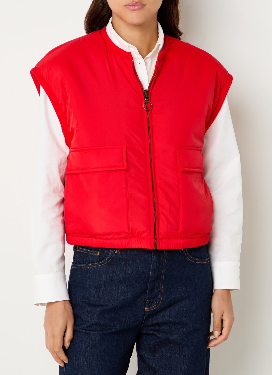 by-bar Gio bodywarmer met klepzakken - detail 5 rood