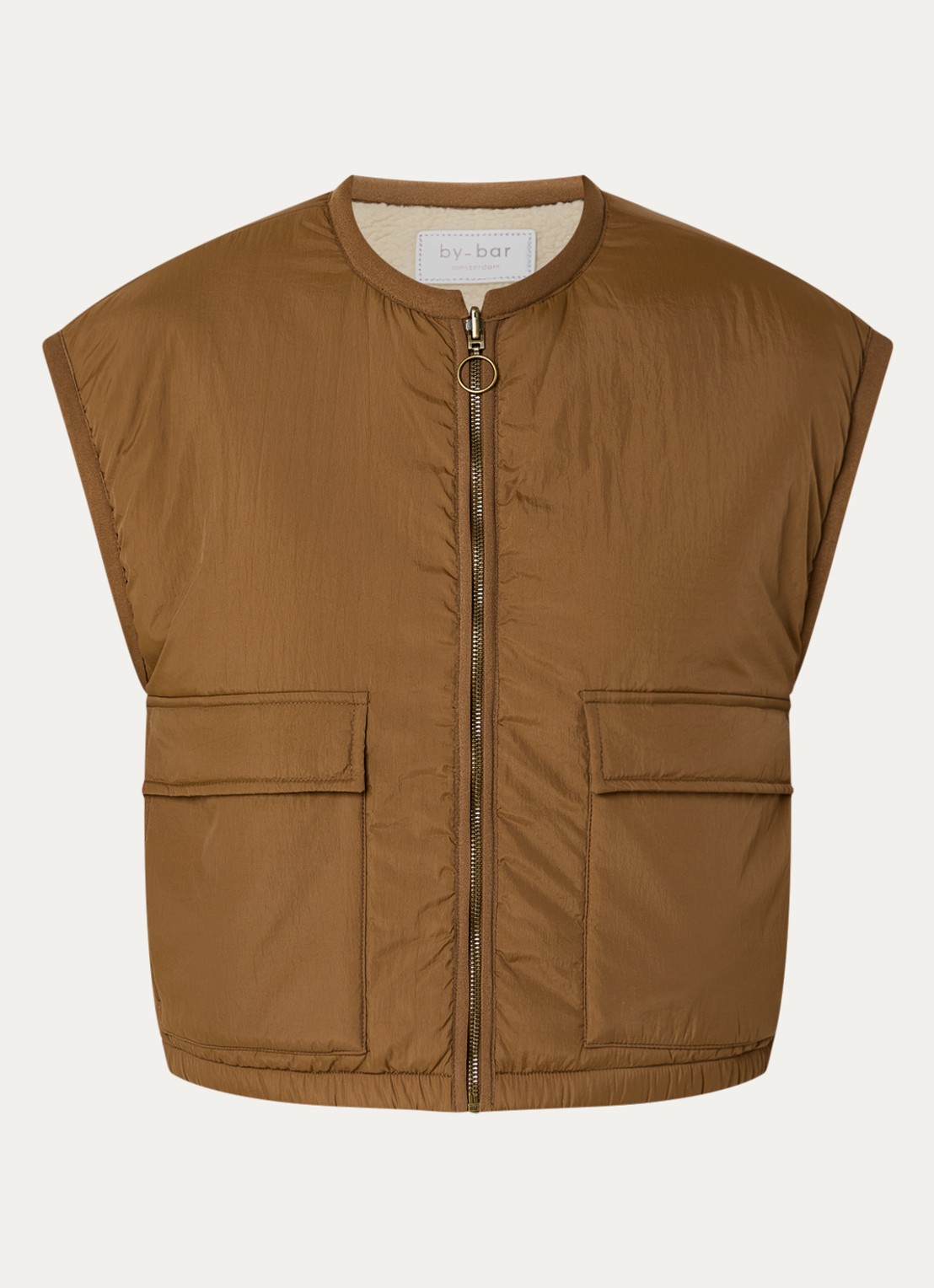 by-bar Gio bodywarmer met klepzakken - voorkant 3 bruin