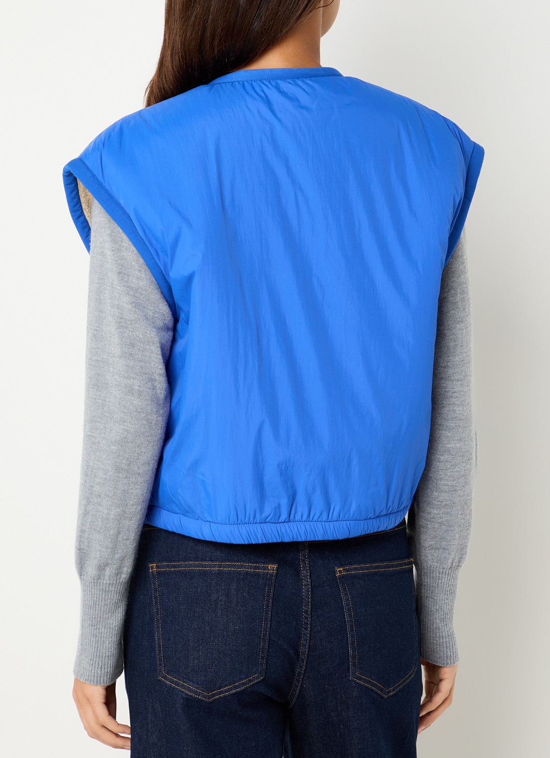 by-bar Gio bodywarmer met klepzakken - achterkant 4 blauw