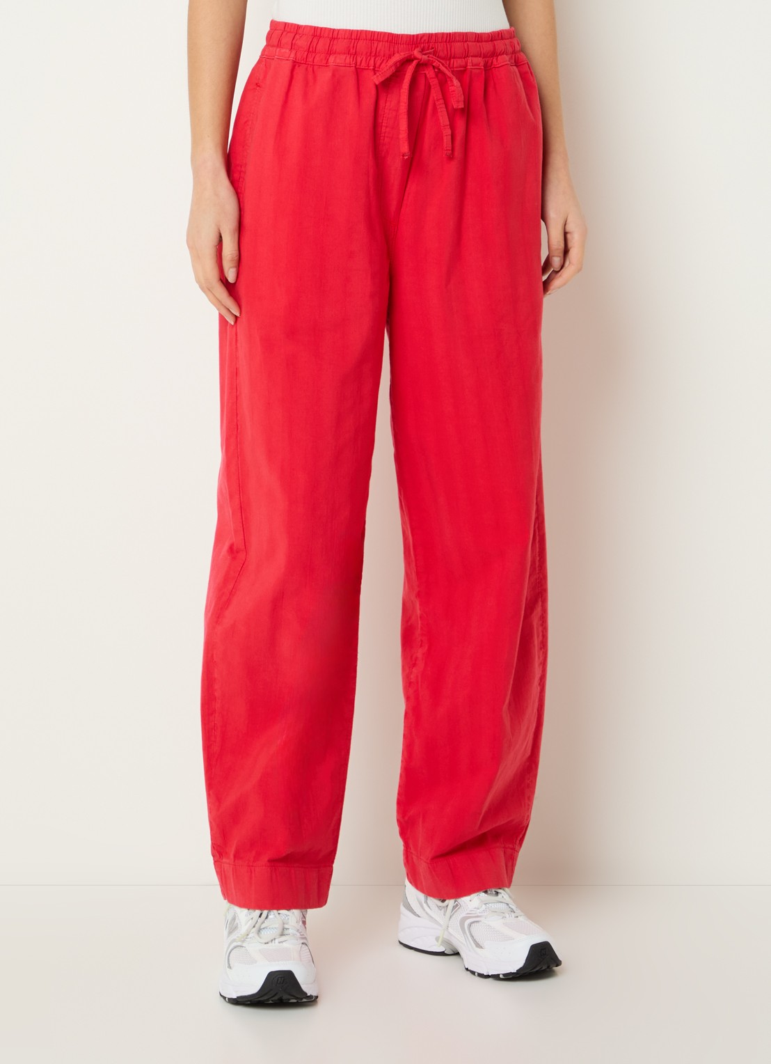 by-bar Jack high waist straight fit broek met steekzakken - detail 3 rood