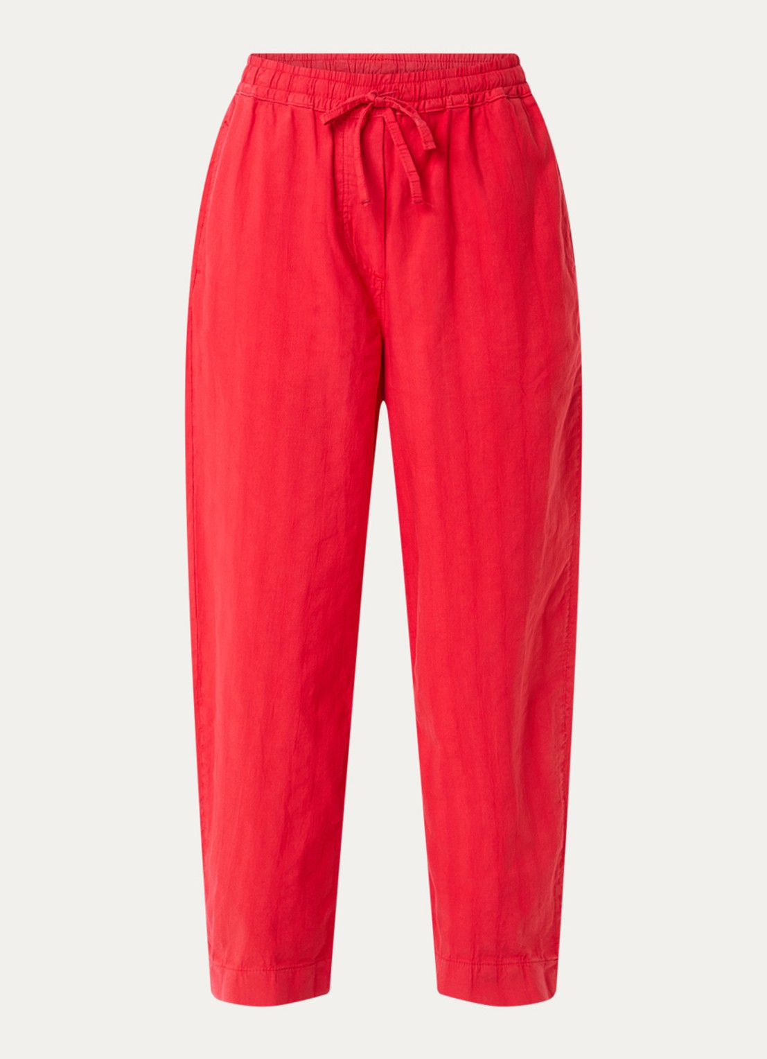 by-bar Jack high waist straight fit broek met steekzakken - voorkant rood