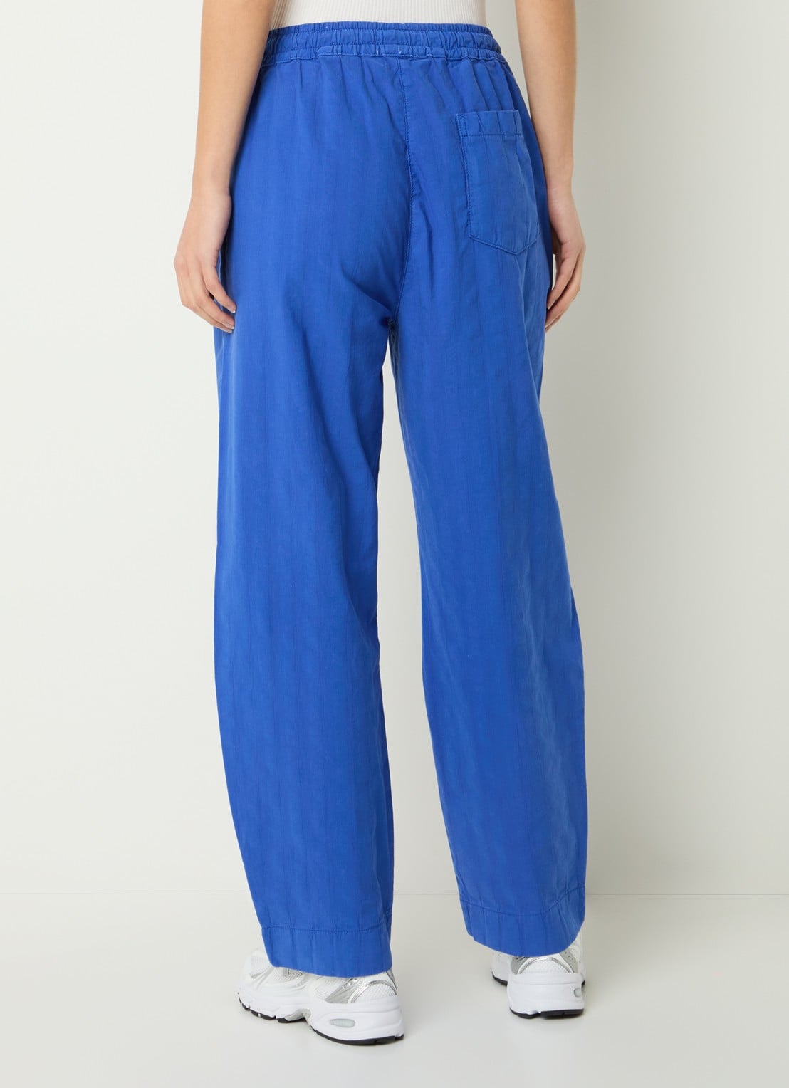 by-bar Jack high waist straight fit broek met steekzakken - achterkant 3 kobaltblauw