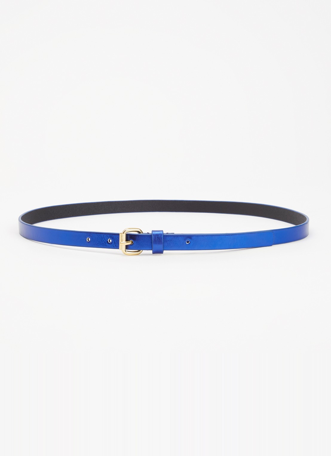by-bar Julie riem met metallic finish  - voorkant 2 kobaltblauw