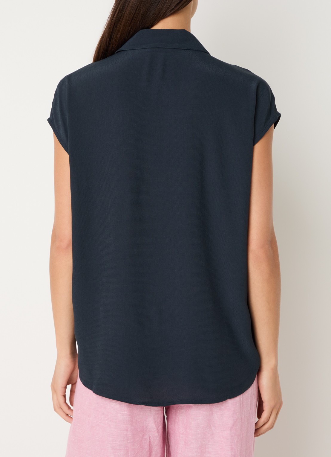 by-bar Kiek mouwloze blouse - achterkant 4 grijs