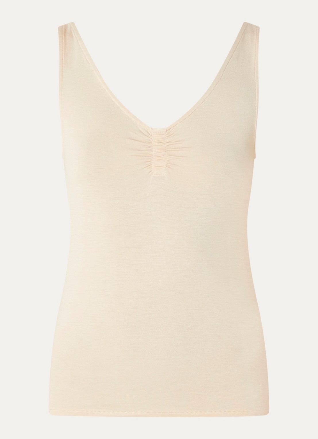by-bar Lia tanktop met stretch - voorkant 2 beige