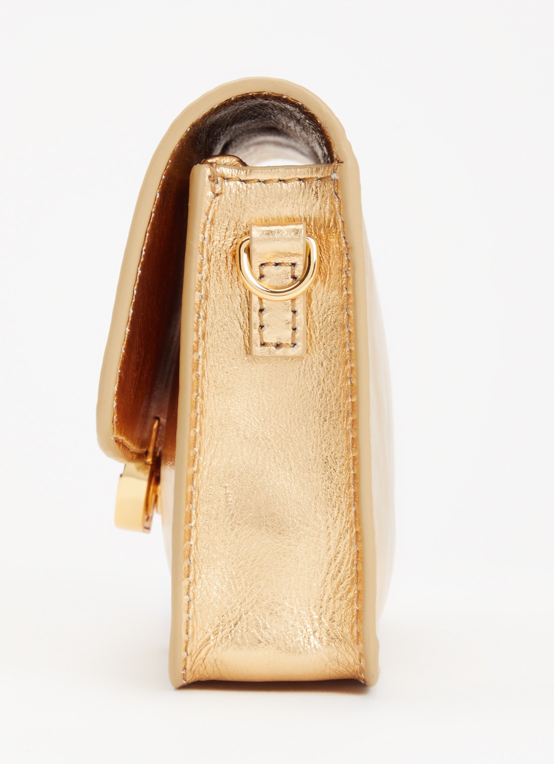by-bar Loua crossbodytas met metallic finish - detail 3 goud