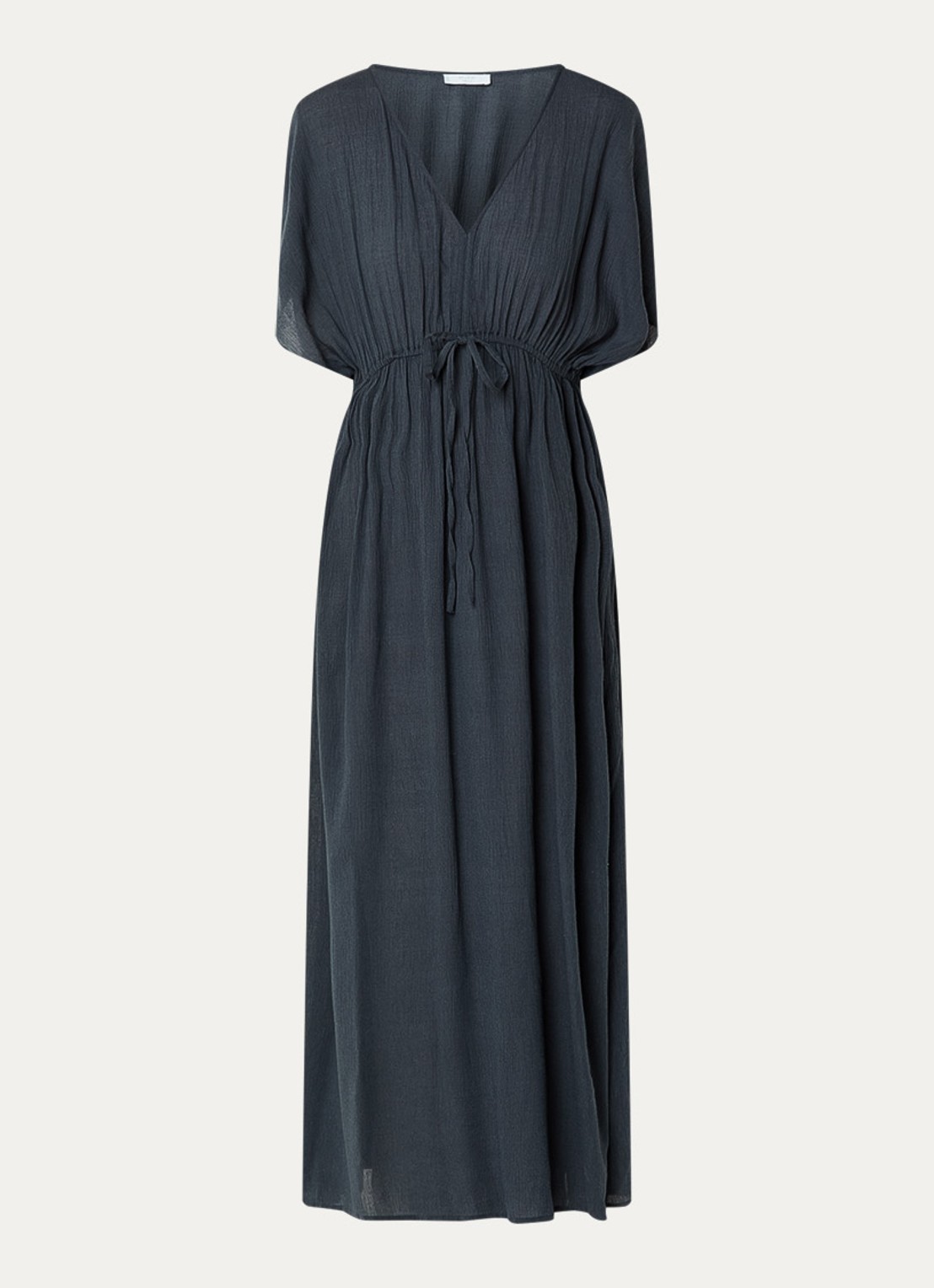 by-bar Maxi tuniekjurk met V-hals - voorkant middengrijs