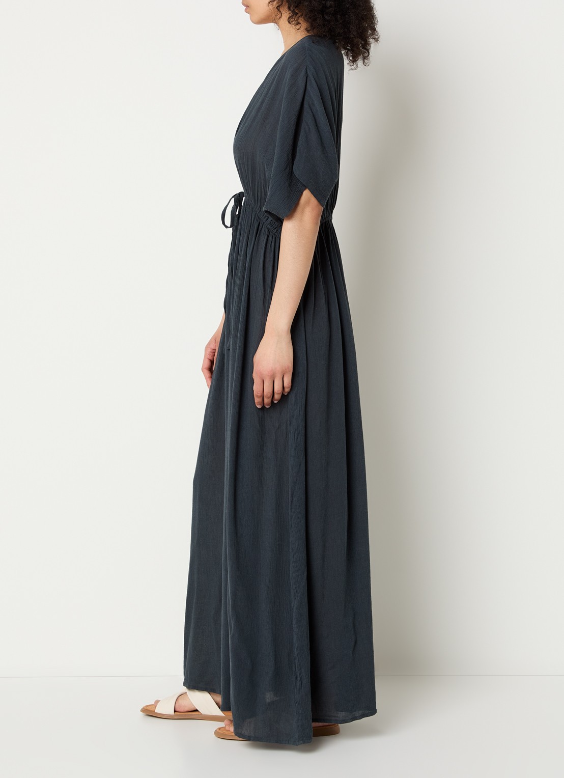by-bar Maxi tuniekjurk met V-hals - voorkant 2 middengrijs