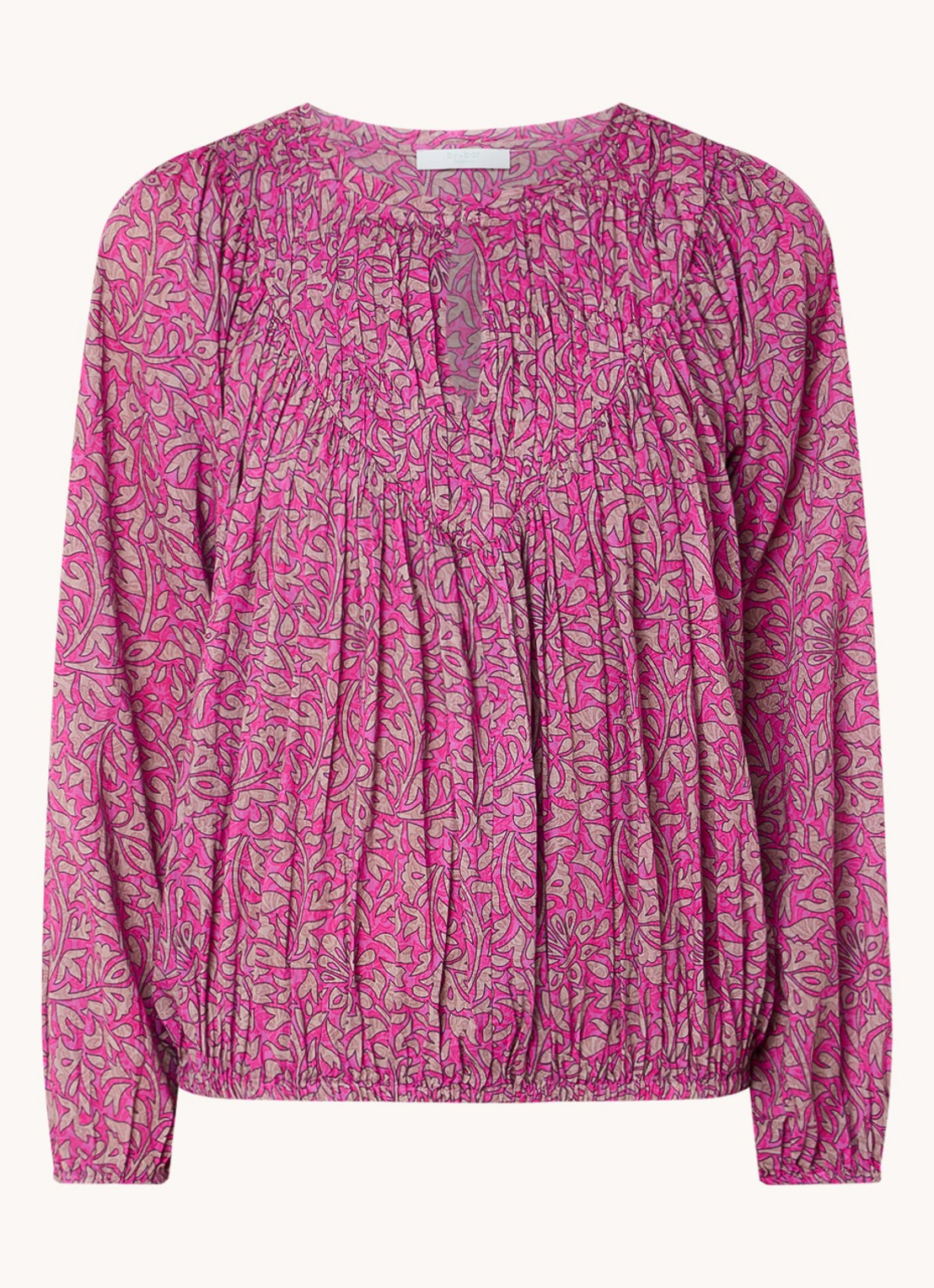 by-bar Mint tuniek met print - voorkant 3 donkerroze