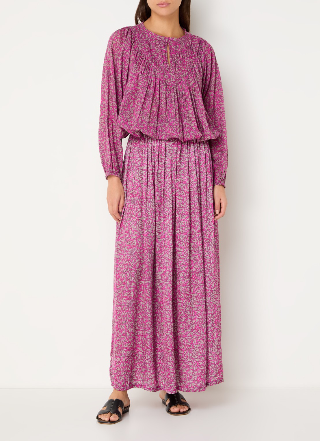 by-bar Mint tuniek met print - voorkant 4 donkerroze