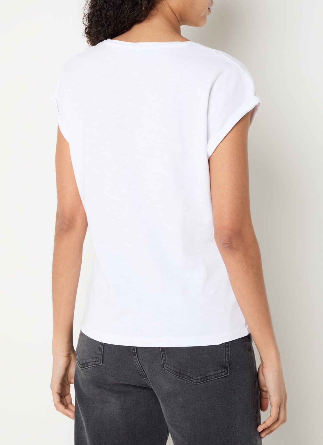 by-bar Momi T-shirt van  katoen - achterkant 2 wit