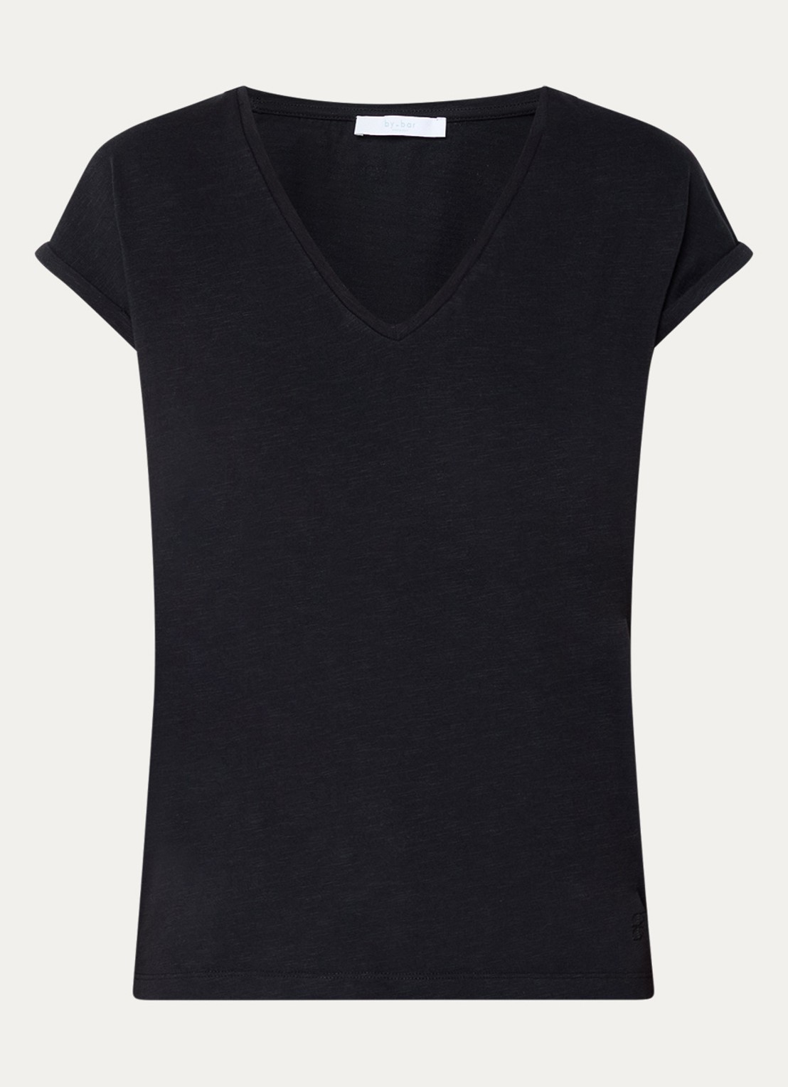 by-bar Momi T-shirt van  katoen - voorkant 3 zwart