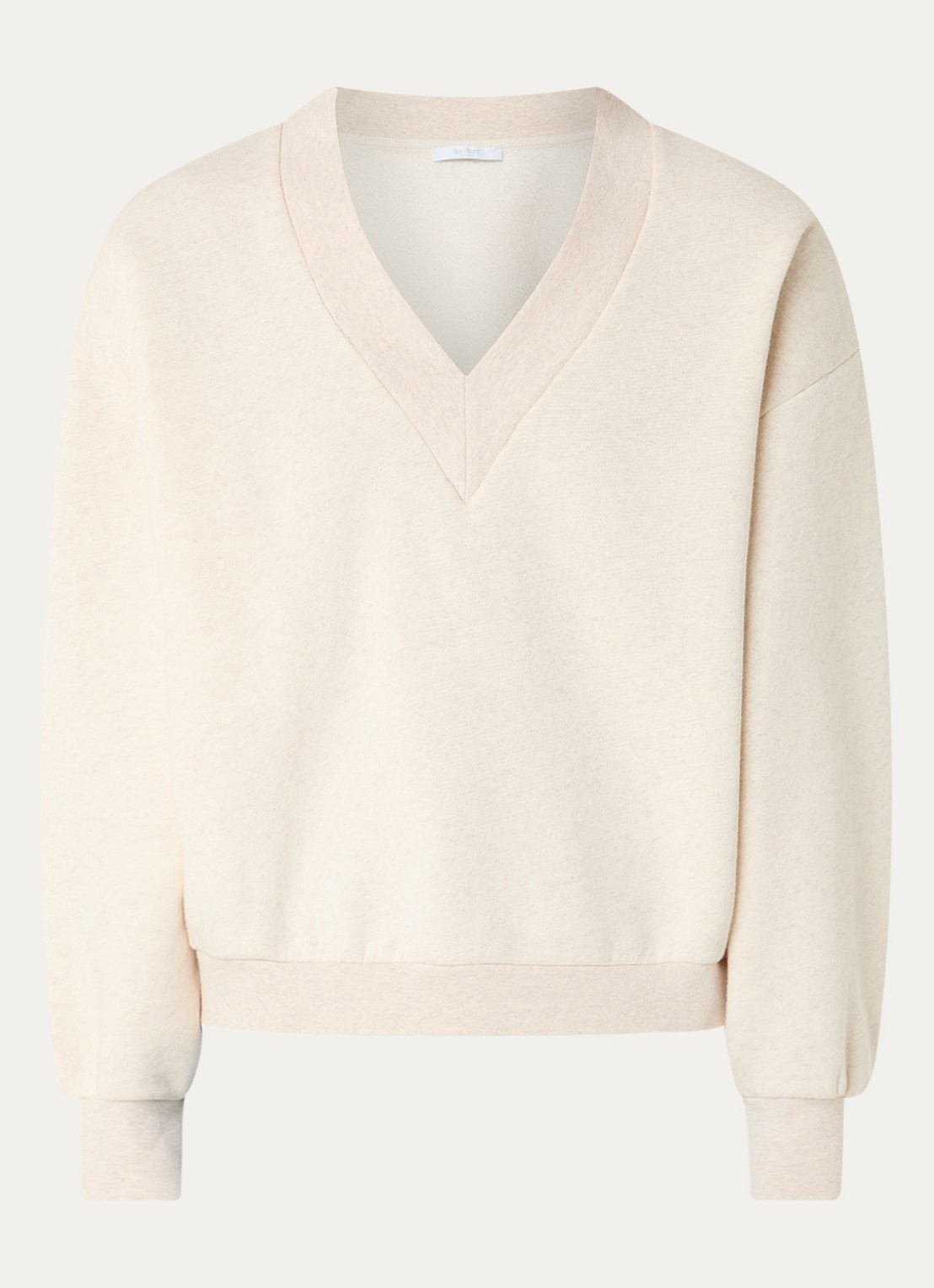 by-bar Momo sweater met V-hals - voorkant creme
