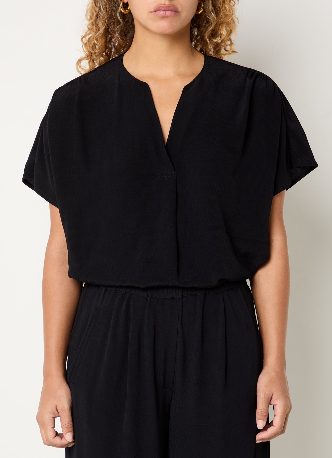 by-bar Moon tuniek met V-hals - detail 4 zwart