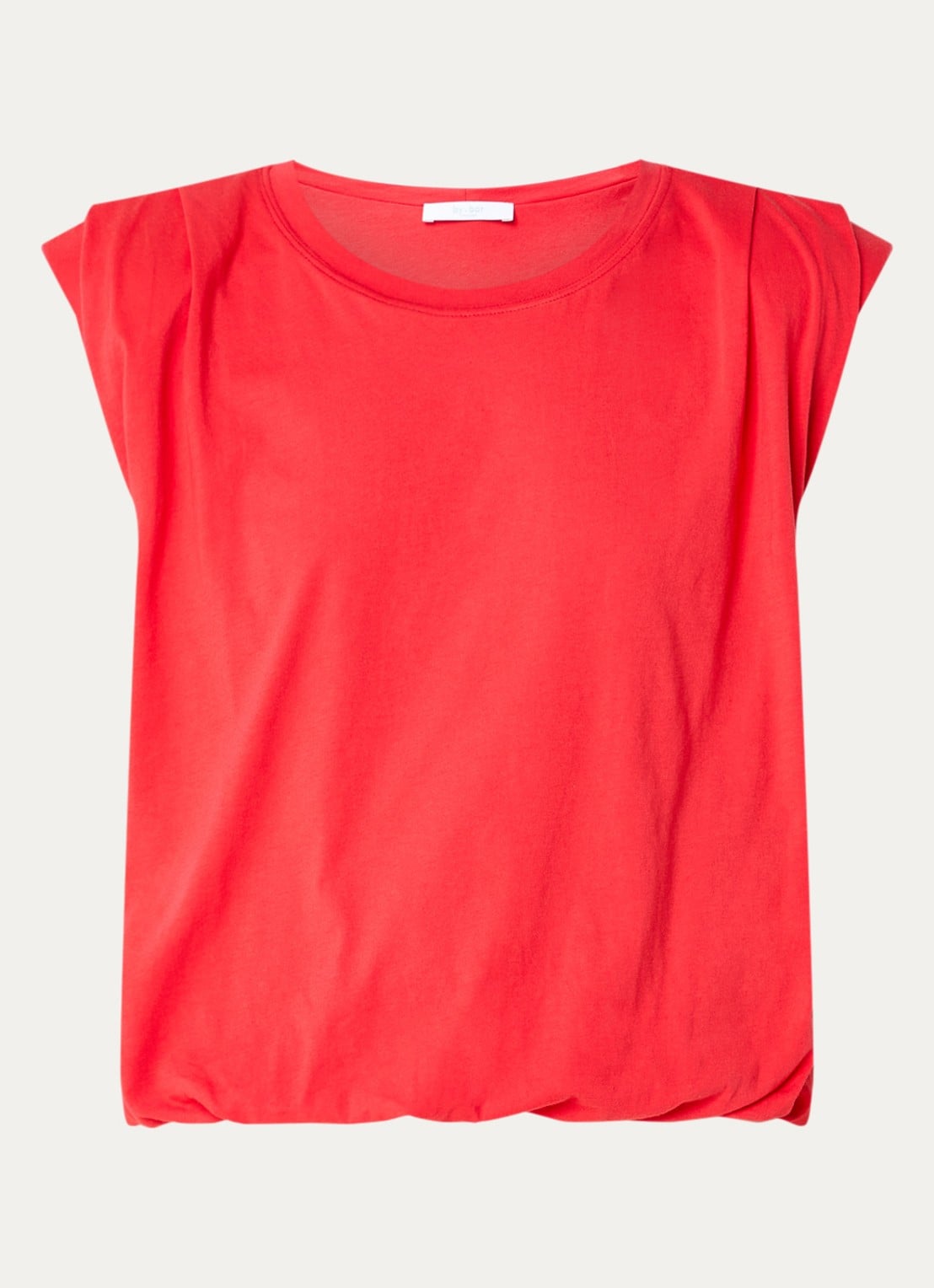 by-bar Nilou mouwloze top met schoudervulling - voorkant rood