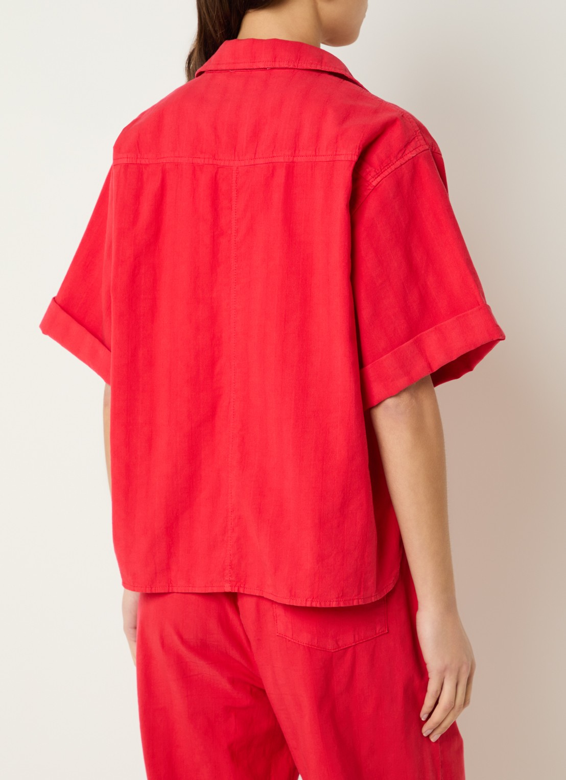 by-bar Novi blouse met borstzak - achterkant 3 rood