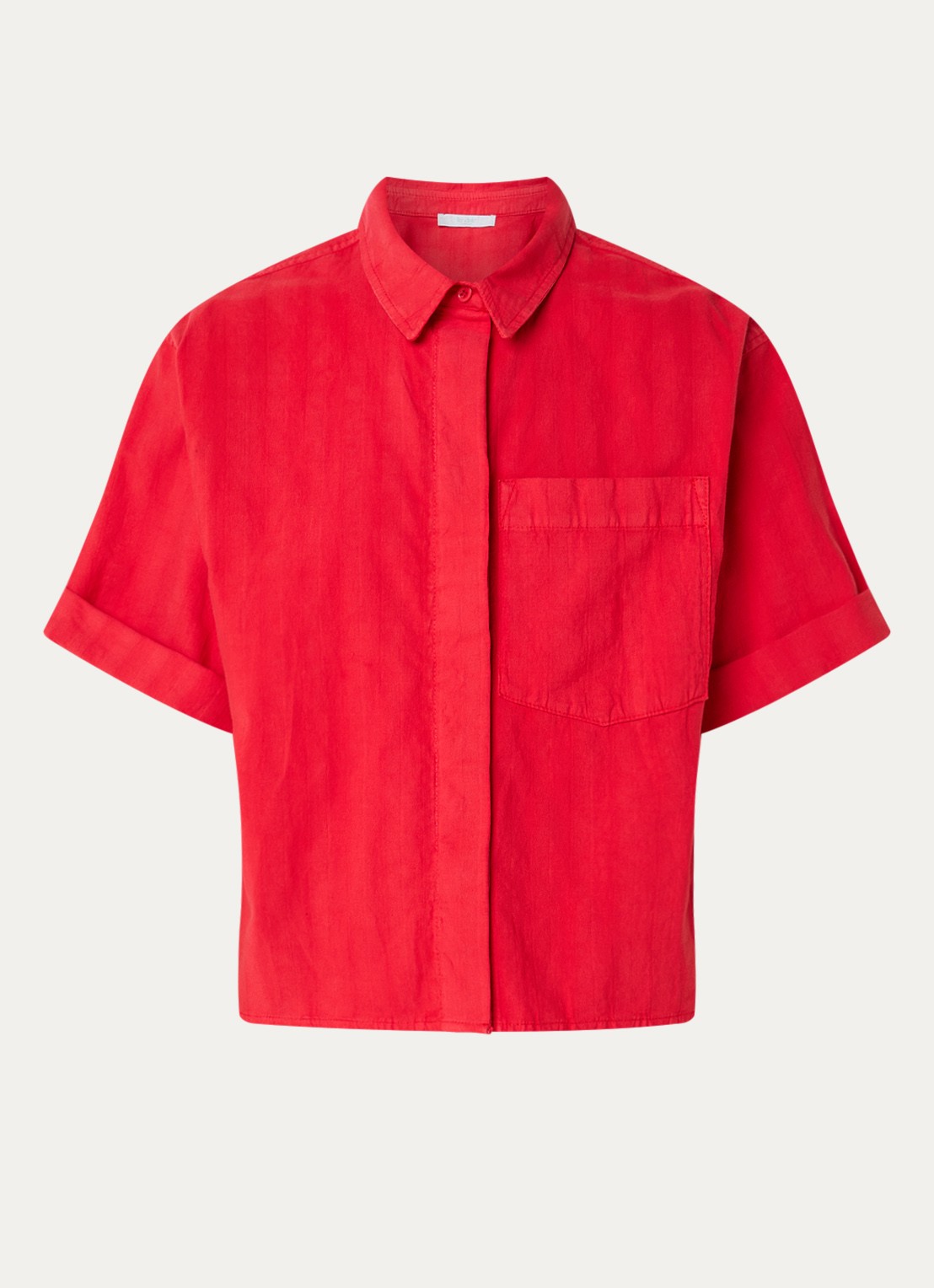 by-bar Novi blouse met borstzak - voorkant rood