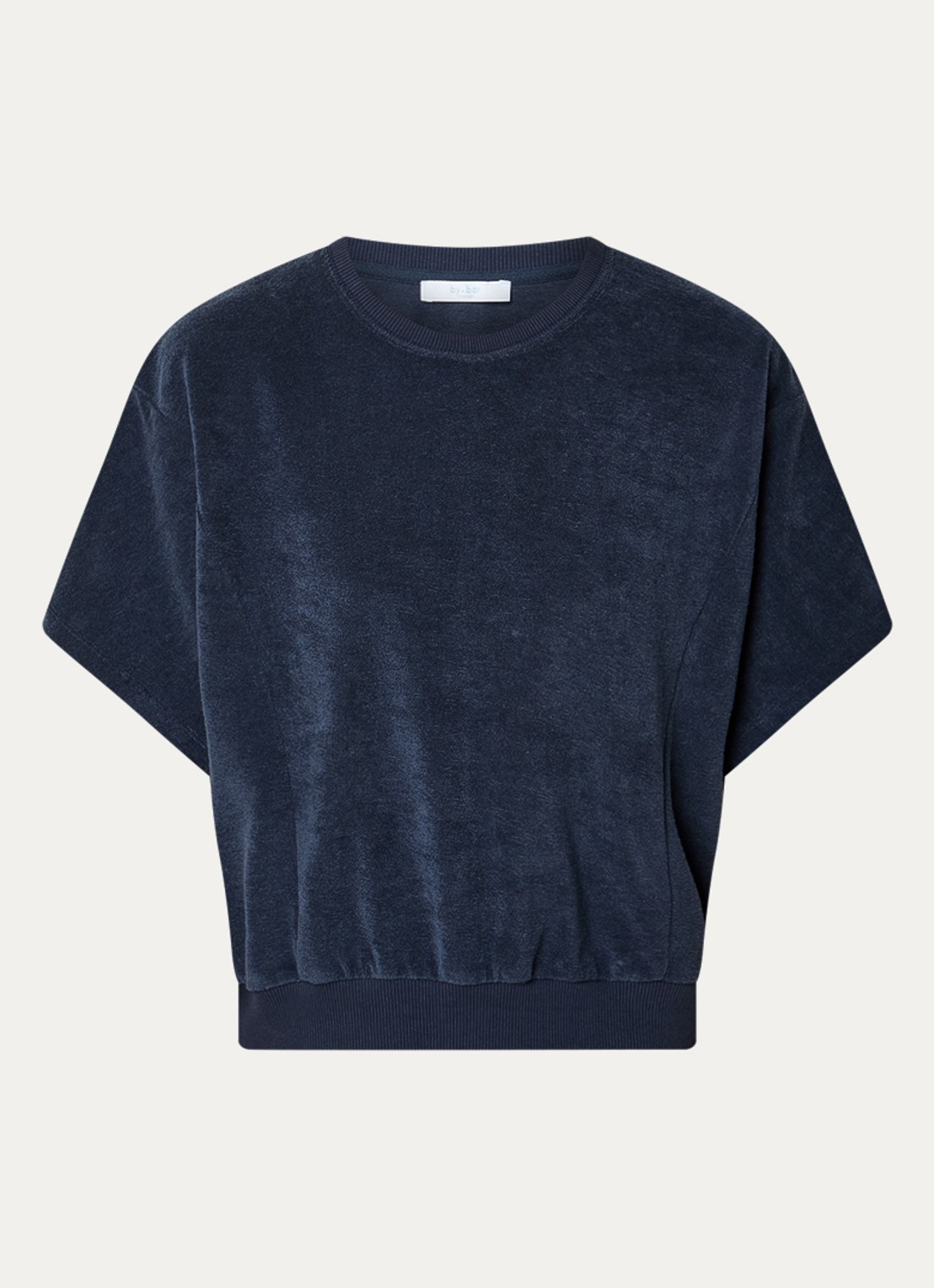 by-bar Nuki Slob top van badstof - voorkant 2 donkerblauw