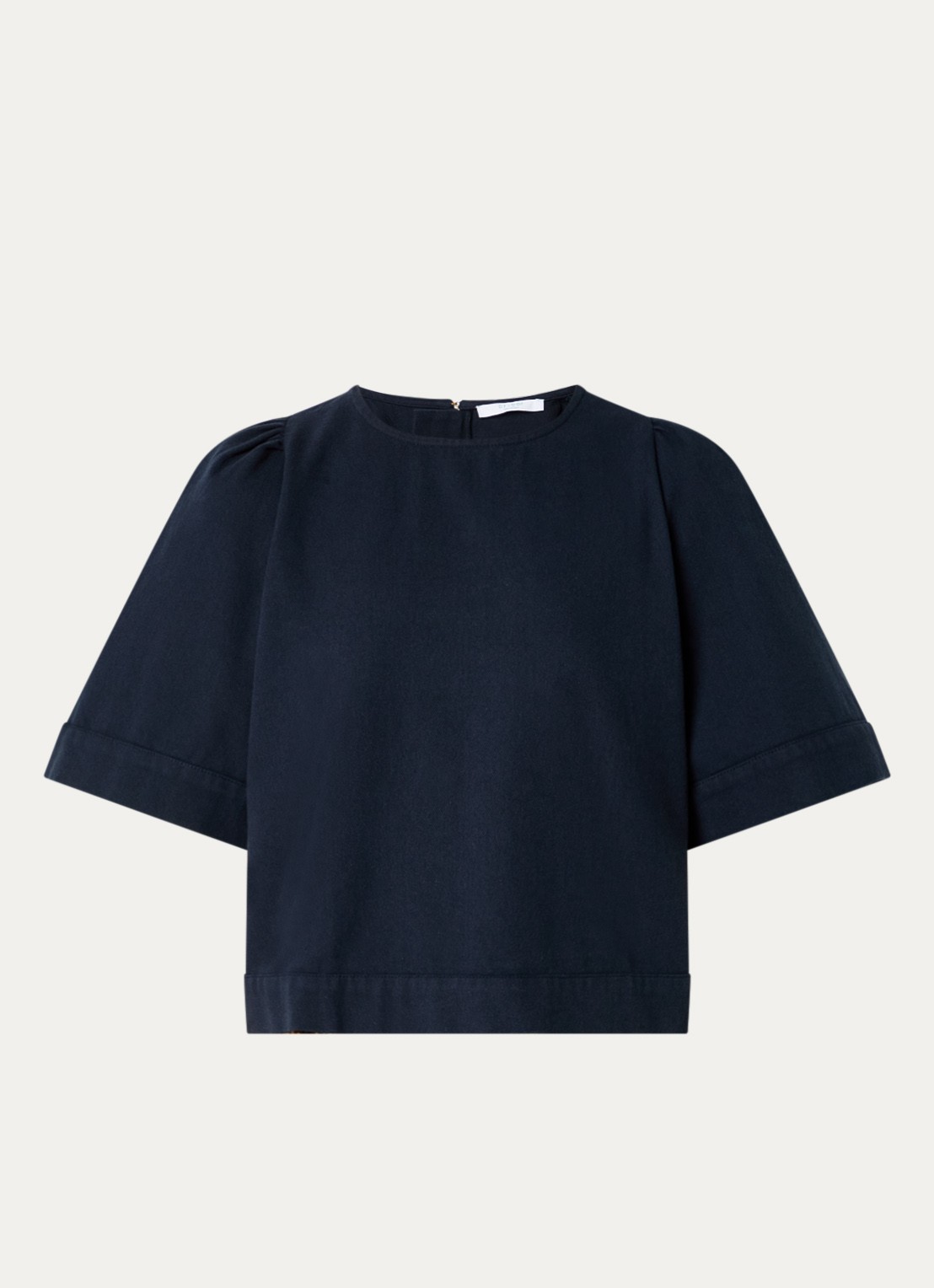 by-bar Olivia tuniek met pofmouw - voorkant 3 indigo