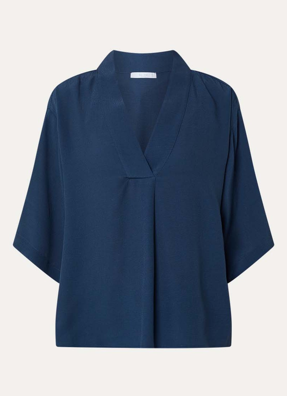 by-bar Owen tuniek met V-hals - voorkant donkerblauw