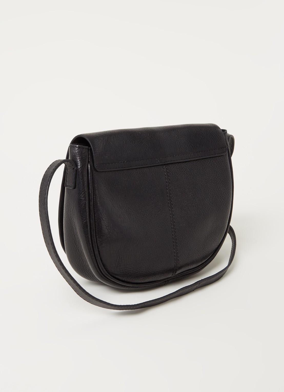 by-bar Paris crossbodytas van leer - achterkant 8 zwart