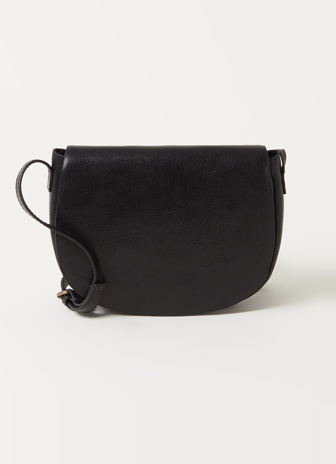 by-bar Paris crossbodytas van leer - voorkant 3 zwart
